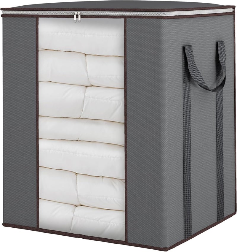 Golden Bird Golden bird 120 litres Large Storage Bags for Bedding Blankets Duvet Covers Pillowcases Quilts Comforters Sheets Towels PACK OF 2 Grey - Image 4