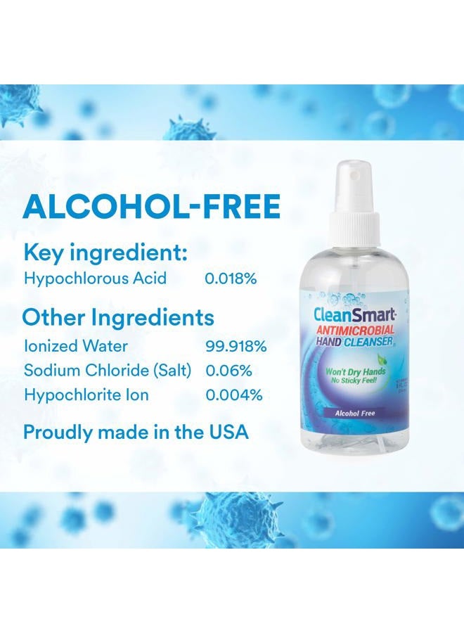 CleanSmart Antimicrobial Skin & Hand Cleanser, 8 Ounce Bottle (Pack of 2) Alcohol-Free Safe Cleanser - Image 5