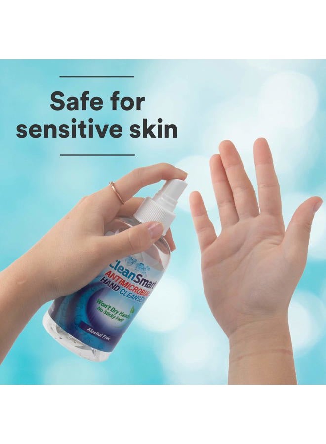 CleanSmart Antimicrobial Skin & Hand Cleanser, 8 Ounce Bottle (Pack of 2) Alcohol-Free Safe Cleanser - Image 3