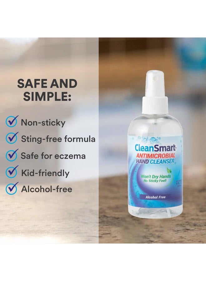 CleanSmart Antimicrobial Skin & Hand Cleanser, 8 Ounce Bottle (Pack of 2) Alcohol-Free Safe Cleanser - Image 2