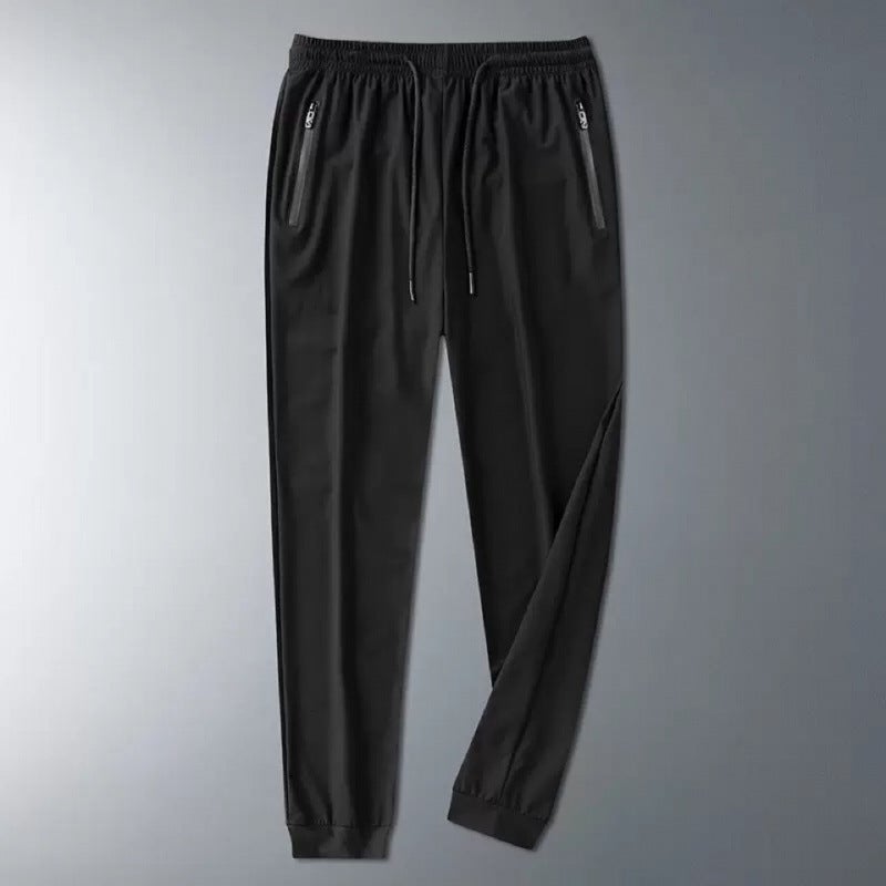 Manufacturer Of Thin Ice Silk Stretch Warp Knitted Trousers For Men And Women, Large Size Trousers Live Broadcast Street Stall Supply Can Print Logos - Image 1