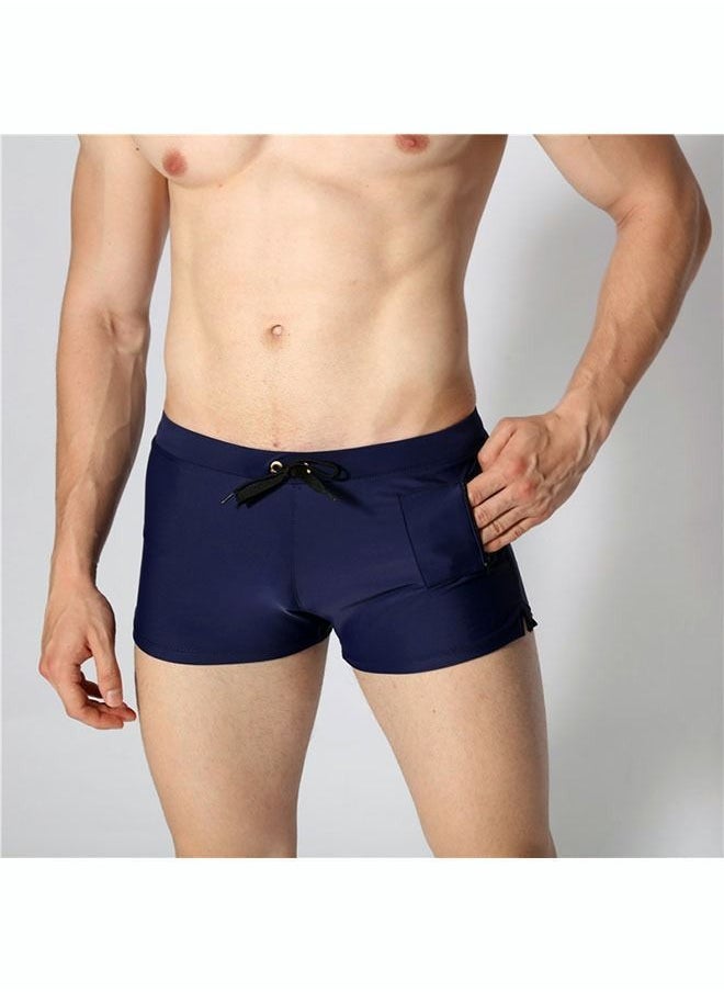 NIBEMINENT - Men's Casual Quick Drying Pants Flat Angle Beach Summer Swimming Shorts Drawstring Lace Up - Image 1