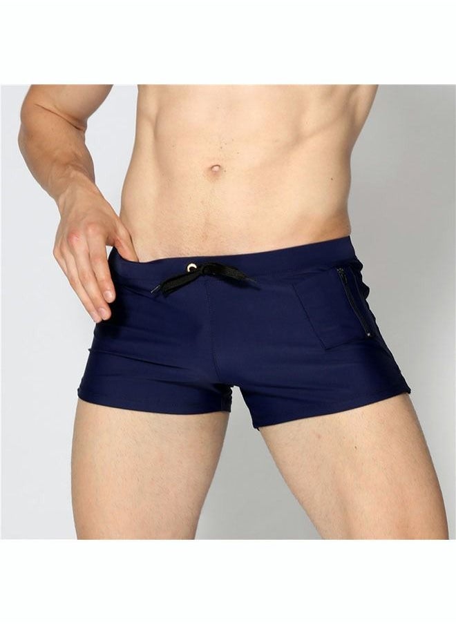 NIBEMINENT - Men's Casual Quick Drying Pants Flat Angle Beach Summer Swimming Shorts Drawstring Lace Up - Image 1