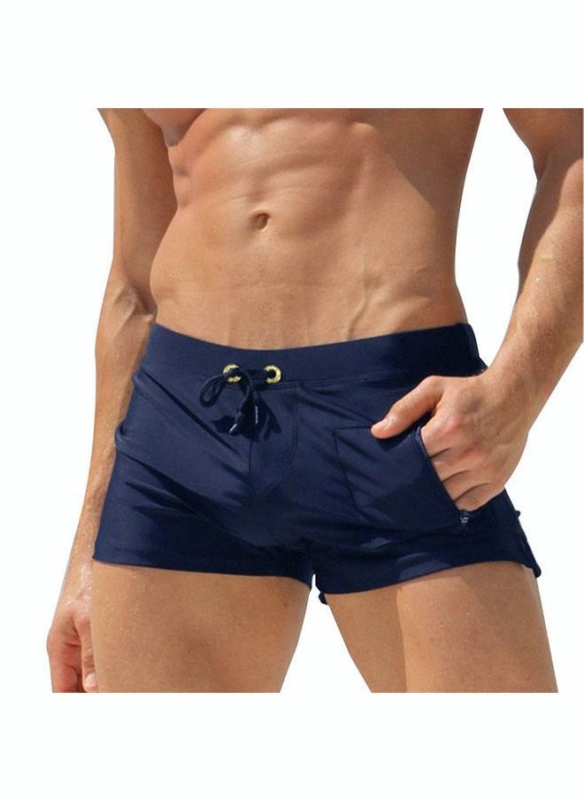 NIBEMINENT - Men's Casual Quick Drying Pants Flat Angle Beach Summer Swimming Shorts Drawstring Lace Up - Image 1