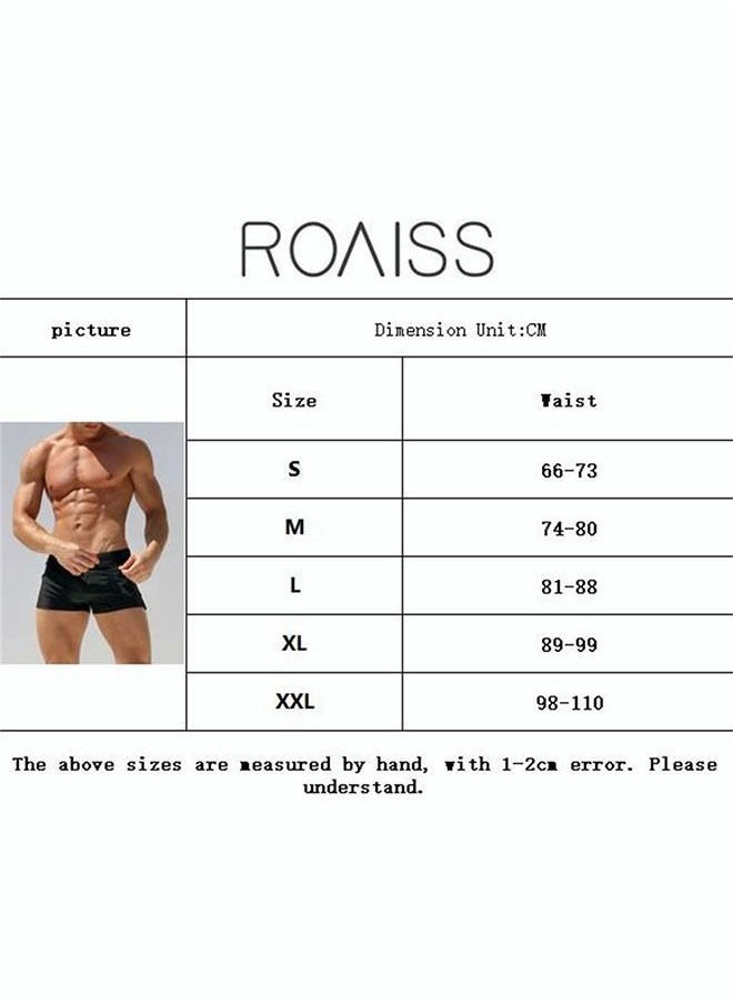NIBEMINENT - Men's Casual Quick Drying Pants Flat Angle Beach Summer Swimming Shorts Drawstring Lace Up - Image 1