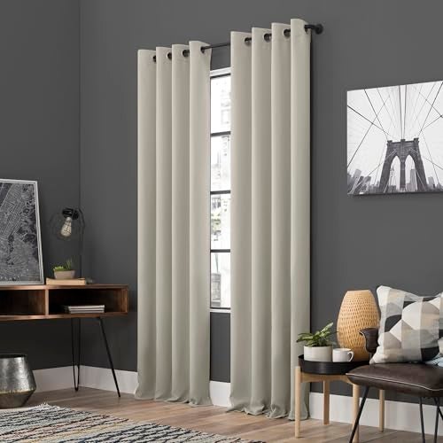 Sun Zero Soho 2-pack Blackout Energy Efficient Grommet Curtain Panel Pair, 54" x 108", Pearl - Image 5