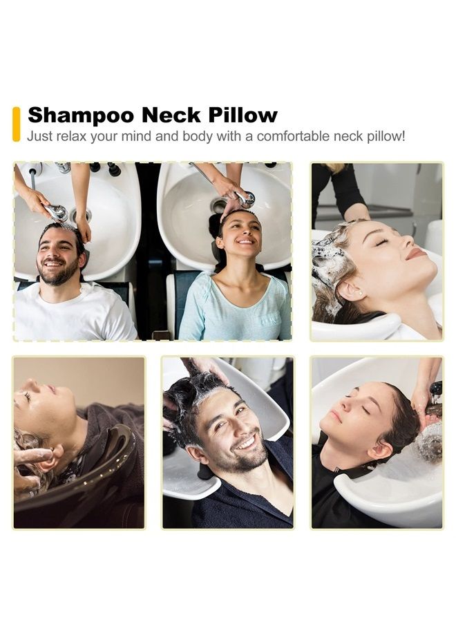 Aiseely Shampoo Bowl Neck Rest for Salon, Salon Shampoo Neck Rest Cushion, Professional Shampoo Bowl Neck Cushion, Silicone Salon Sink Neck Rest for Wash Basin Hair Washing Tray for Sink at Home 