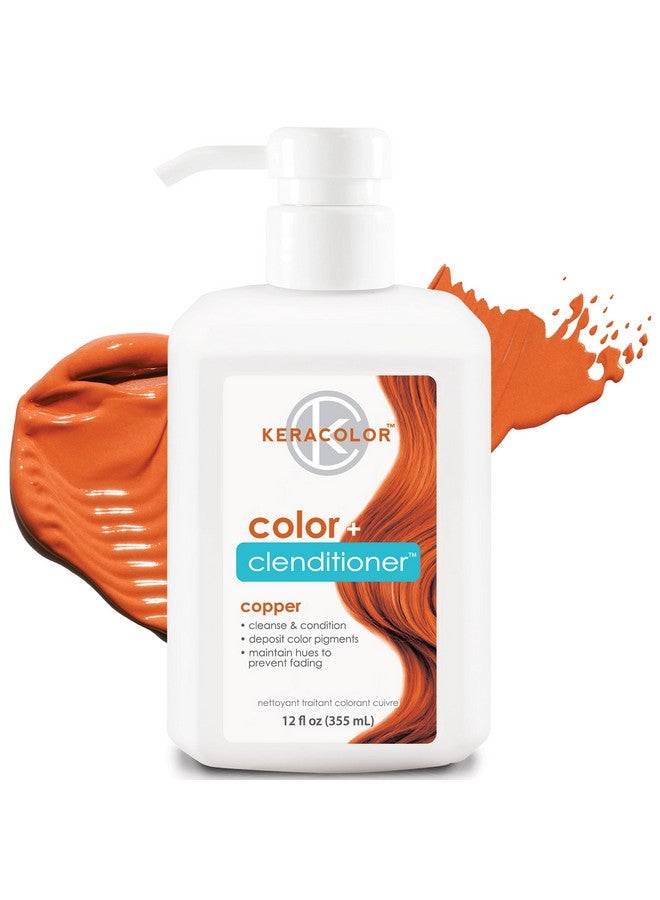 KERACOLOR Keracolor Clenditioner COPPER Hair Dye - Semi Permanent Hair Color Depositing Conditioner, 12 Fl. Oz. - Image 1
