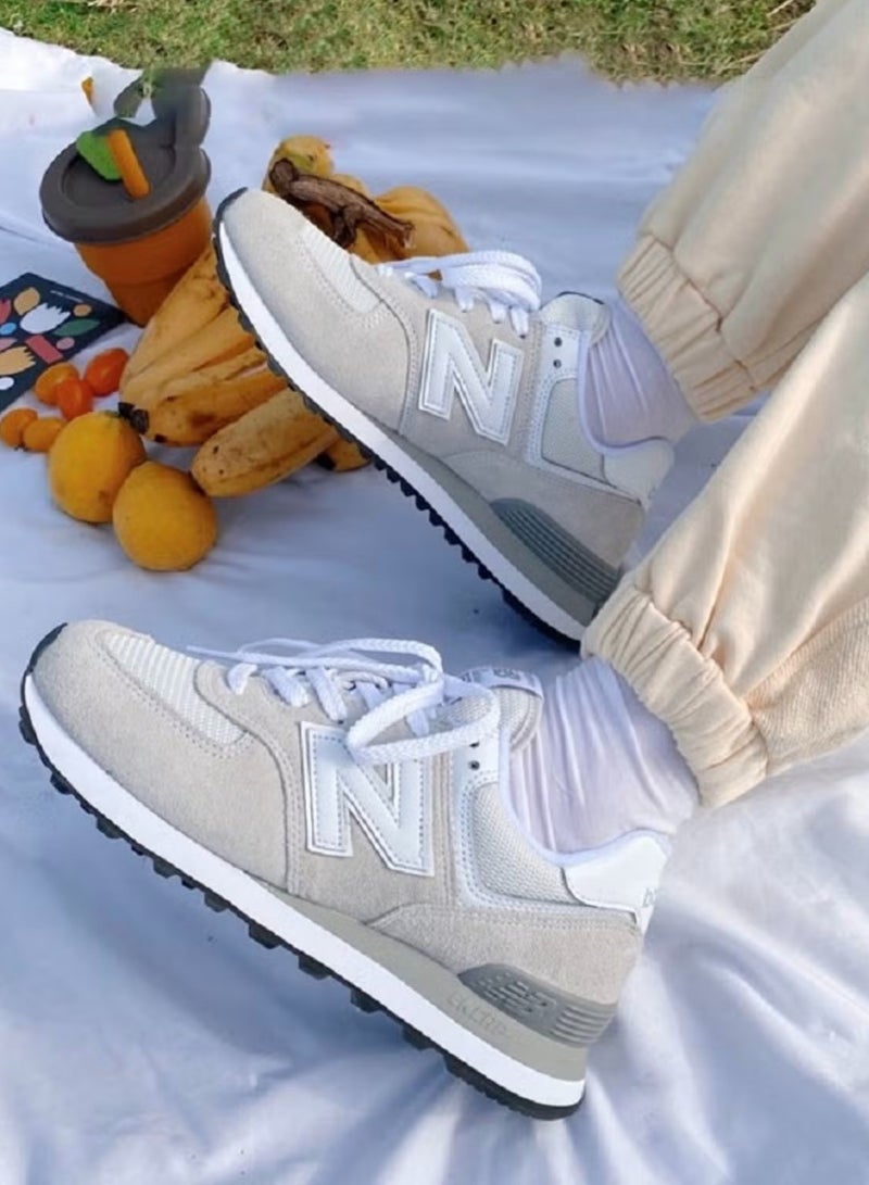 New Balance 574 Low Top Sneakers Light Gray/White - Image 2