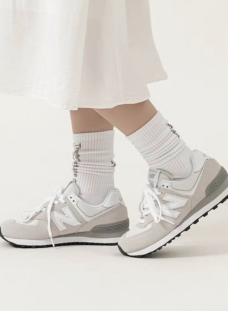 New Balance 574 Low Top Sneakers Light Gray/White - Image 4