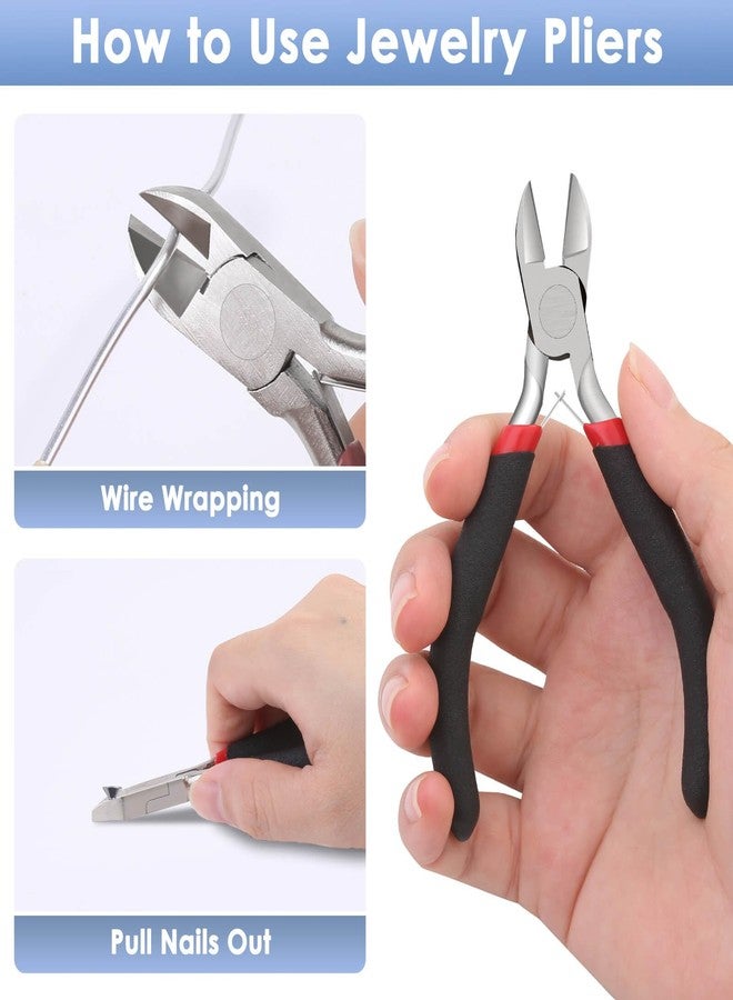 Billbotk Wire Cutters, Small Side Cutters Wire Cutting Tool Flush Cutting Pliers Wire Snips Plastic Nipper Tool for Crafts, Jewelry Making, Floral Wire, Zip Ties, Cable Ties - Image 4