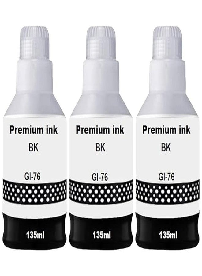 Hynear GI-76 Refill Ink Bottle Suitable for GX3070, GX3072, GX4070 Printers (170ML X 3 Bottle/Black) - Image 1