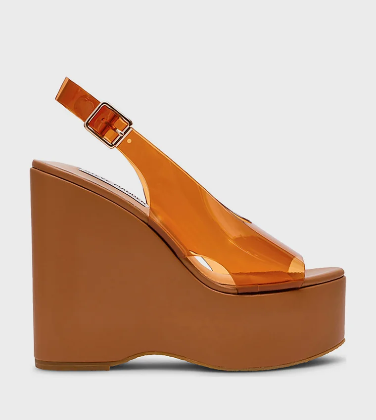 ستيف مادن Scorcher Slingback Peep Toe Wedges