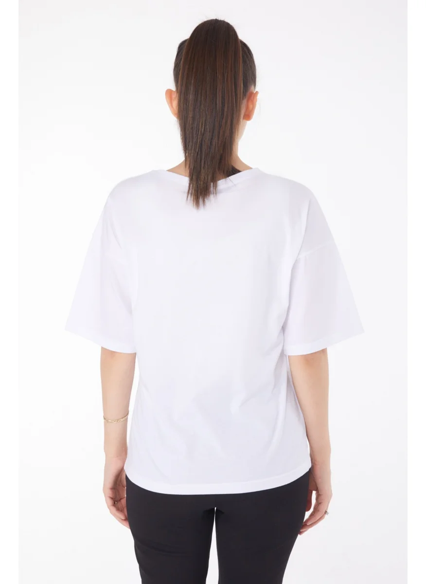 Tofisa Plain Mid Women's White T-Shirt - 25848