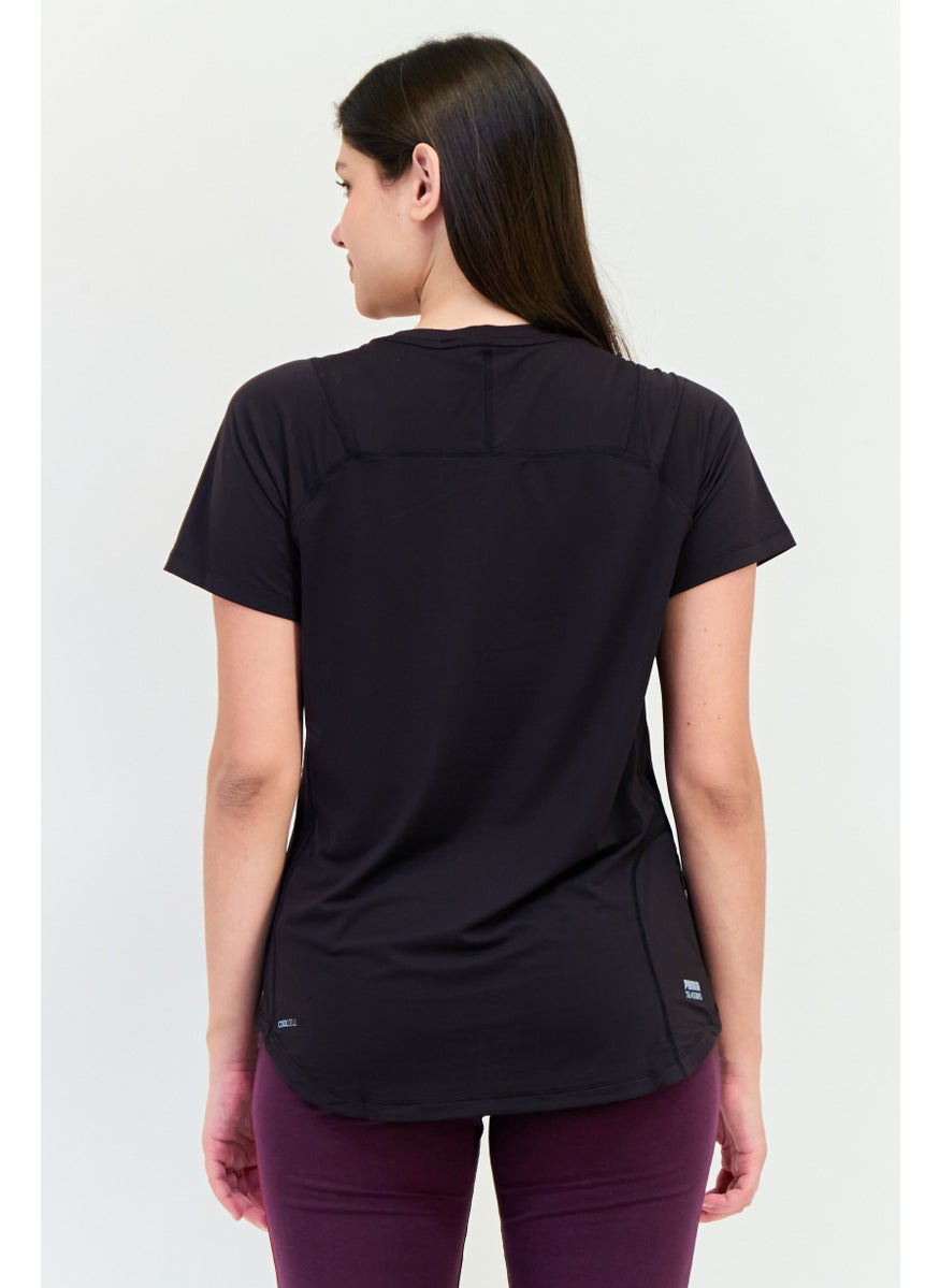 PUMA Women Sportswear Fit Short Sleeves Training T-Shirt, Black  - Image 3