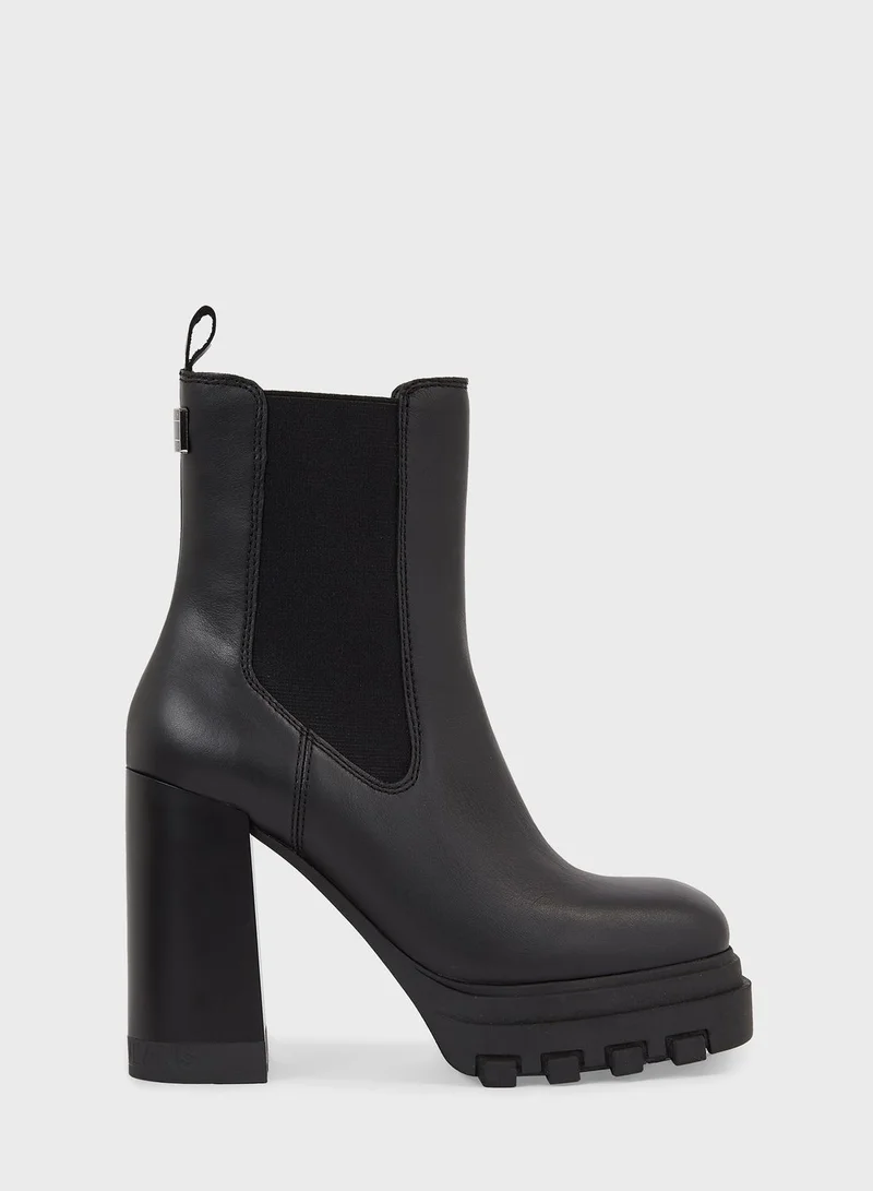 TOMMY JEANS Block Heel Chelsea Boots