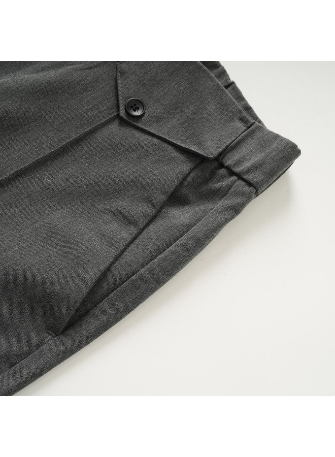 Fomoce hot Basic Solid Color Comfortable Business Casual Men's Dress Pants For Spring/autumn - Image 5