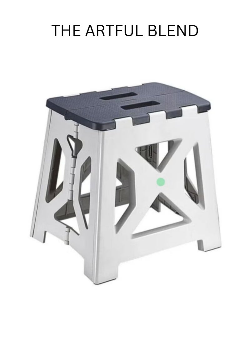 THE ARTFUL BLEND Heavy Duty Folding Step Stool, 13.4 Inch  34 CM Non Slip Portable Stool for Adults & Kids Compact, Lightweight & Space-Saving Design, Supports 300 LBS - Image 1