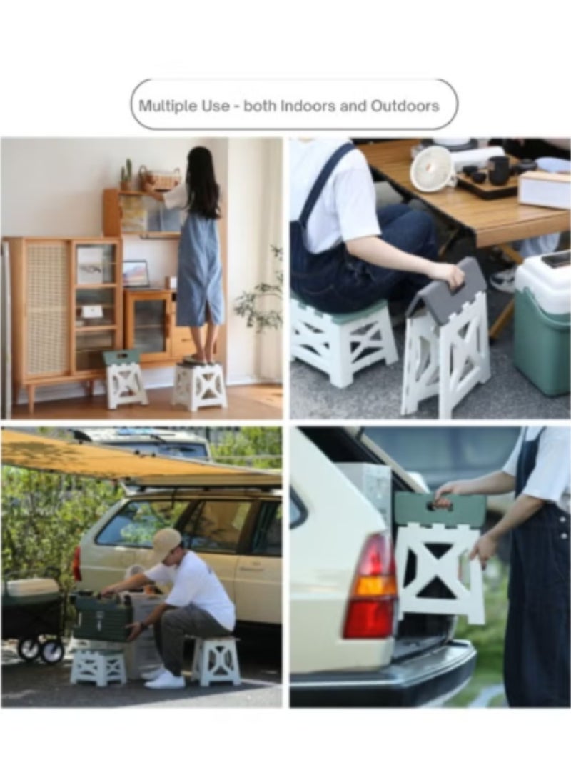 THE ARTFUL BLEND Heavy Duty Folding Step Stool, 13.4 Inch  34 CM Non Slip Portable Stool for Adults & Kids Compact, Lightweight & Space-Saving Design, Supports 300 LBS - Image 5