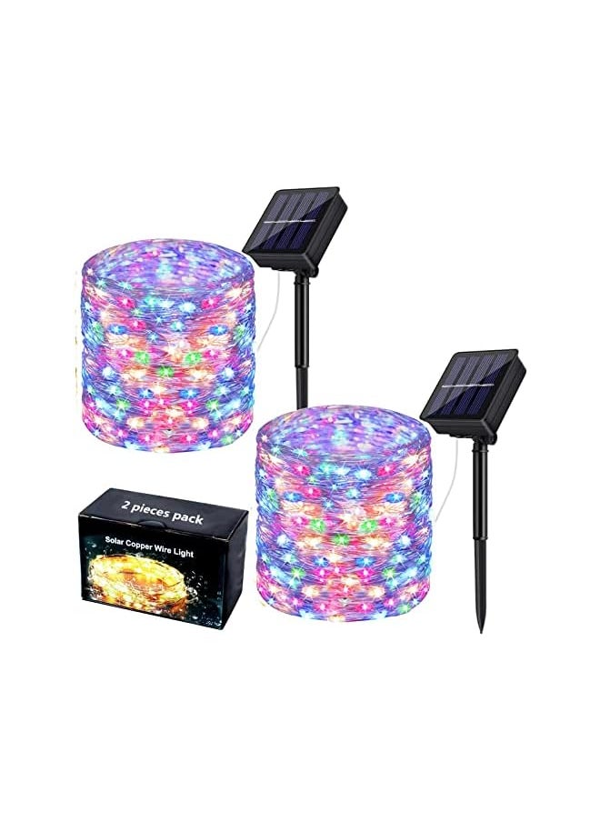 The Bros Extra-Long Solar String Lights Outdoor, 2-Pack Each 72FT 200 LED Solar Lights Outdoor, Waterproof 8 Modes Solar Fairy Lights for Diwali Ramadan Halloween Christmas Decoration Party Garden (Colorful)  - Image 2