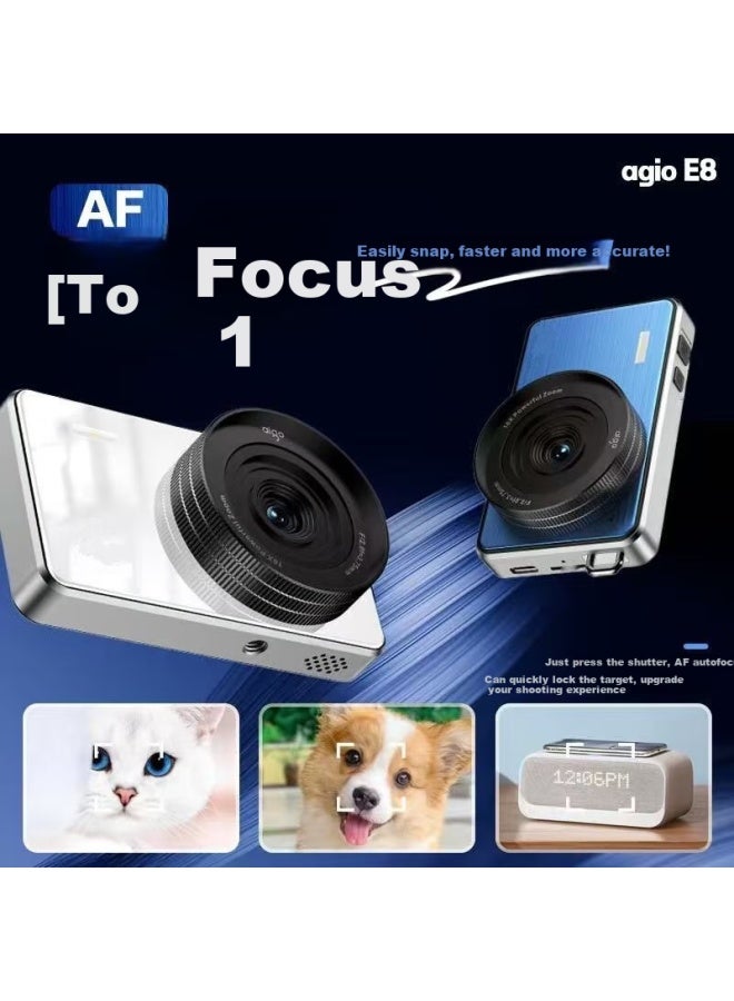 Aigo Patriot E8 Student Digital Camera With Touch Screen, Metal Body, Campus Hd Travel Ccd, Front And Rear Dual Cameras, Selfie Function, 64gb White - Image 2