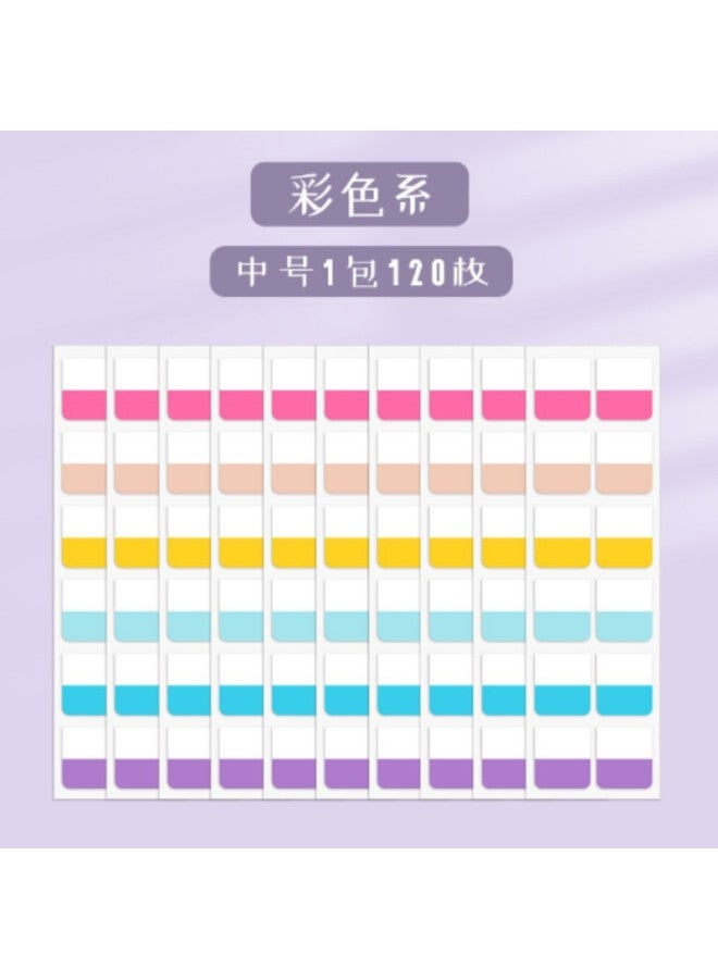YILI Morandi Student Classification Writing Index Sticker Label Sticker Sticky Note Color Fluorescent Sticker Signature Paper Cable Sticker - Image 1