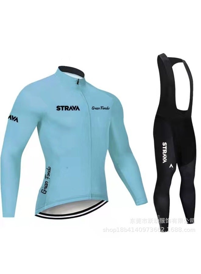 strava Bicycle Long-sleeved Cycling Clothing Road Bike Mountain Bike Quick-drying Breathable Cycling Sports Clothing Equipment