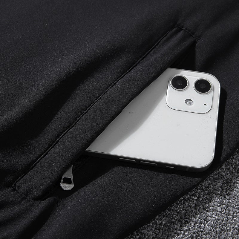 Autumn men's stand collar thin coat men's casual sports jacket youth large size loose solid color new top - Image 5
