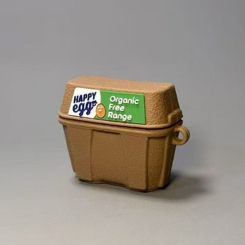 Lightweight Anti Drop Egg Shape Earbud Case For Airpods 1 2 Khaki - Image 3
