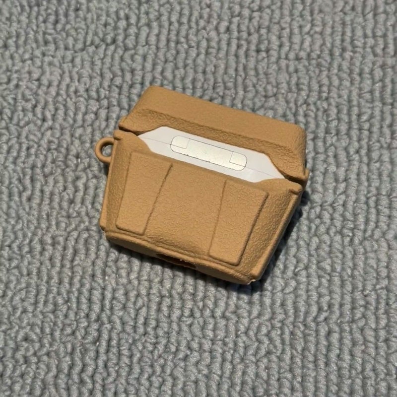Lightweight Anti Drop Egg Shape Earbud Case For Airpods 1 2 Khaki - Image 4
