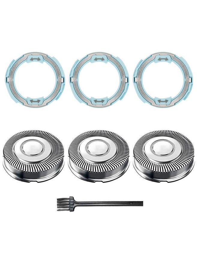 tuokiy - Sh70 Replacement Heads For Philips Norelco Series 7000 With S7788 S7000 Shaver Retaining Rings 3Pc Pack. - Image 1
