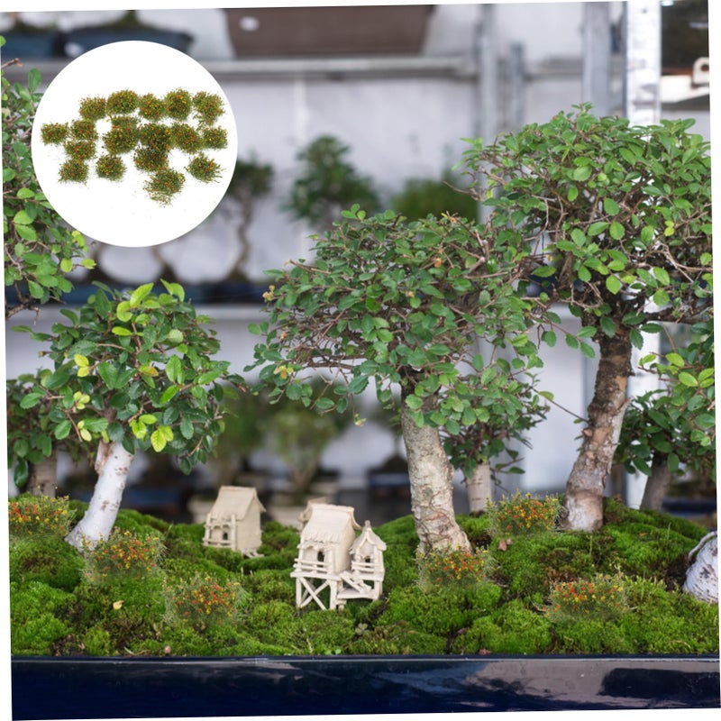 Artificial Grass Tufts 25pcs for DIY Model Scenery Sand Table Miniature Landscape Green - Image 4