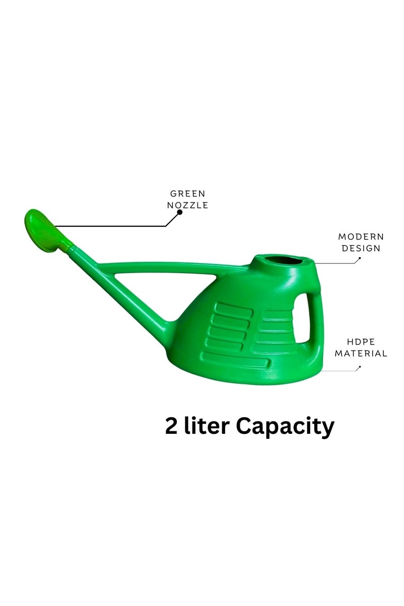 SNH Watering Can, Plant water sprayers, plant watering kettle | 2 Ltr | premium Plastic Gardening Tool For Plant Watering, Gardening Water Shower, Irrigation, Fertilizer & Insecticide Spray | Comes With detachable Shower Nozzle | Available In Green color. - Image 1