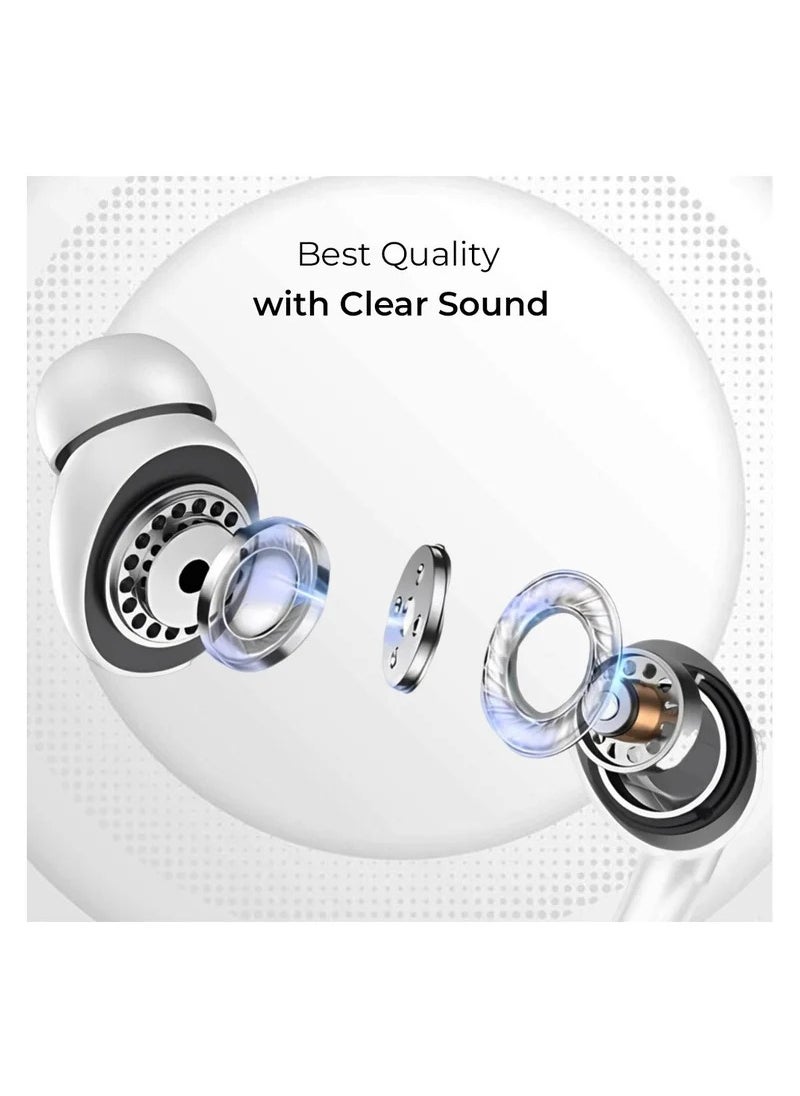 Generic - Wired Earbuds Headphones with Lightning Plug u0026 Microphone, Built-in Volume Control, High Bass Stereo Wired Earphones for iPhone, iPad, u0026 Compatible with Other Lightning Port Devices, White - Image 1