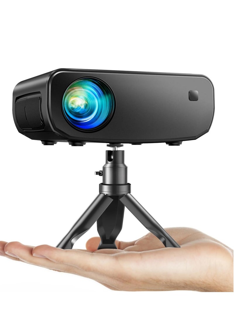 Mini WiFi Projector FHD 1080P, 13000 Lux Portable Projector Compatible with iOS/Android/Tablet/PC/TV Stick/USB (Includes Bag and Tripod)  - Image 1