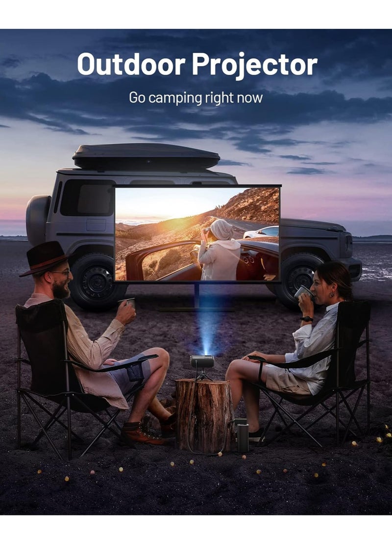 Mini WiFi Projector FHD 1080P, 13000 Lux Portable Projector Compatible with iOS/Android/Tablet/PC/TV Stick/USB (Includes Bag and Tripod)  - Image 2