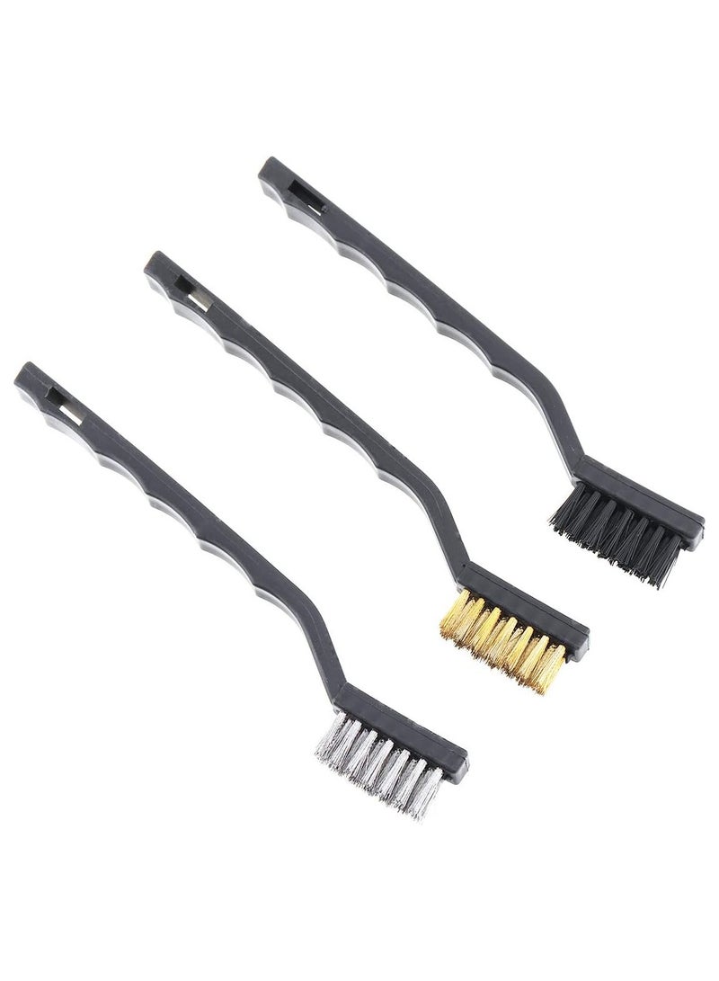 طقم 3 فرش سلك للتنظيف (نحاس – ستانلس ستيل – نايلون) لإزالة الصدأ والأوساخ والشحوم من المعادن والخشب والبلاستيك - Image 4