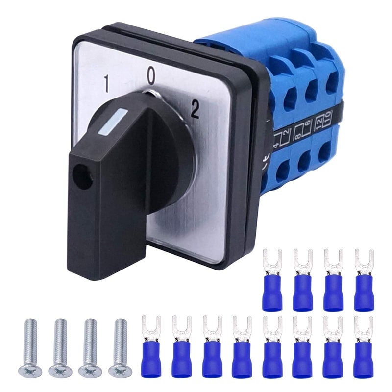 63A 4 Position 12 Terminals 690V Rotary Cam Changeover Selector Switch 32A - Image 2