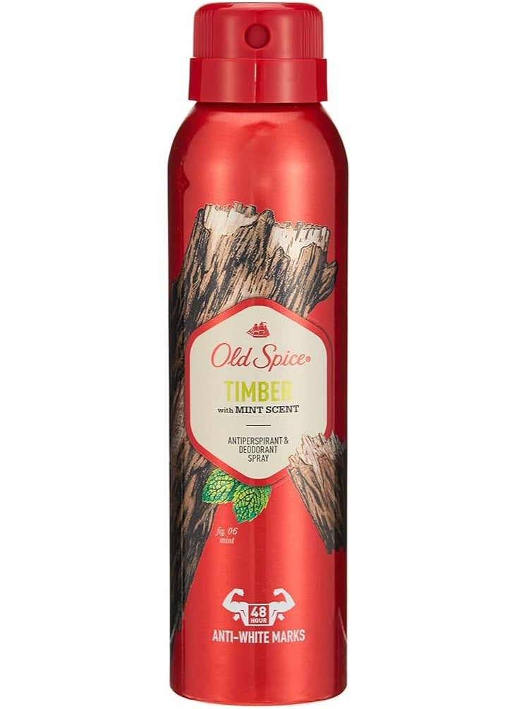 Old Spice Old Spice Timber Deodorant Body Spray with Mint Scent – 150ml 