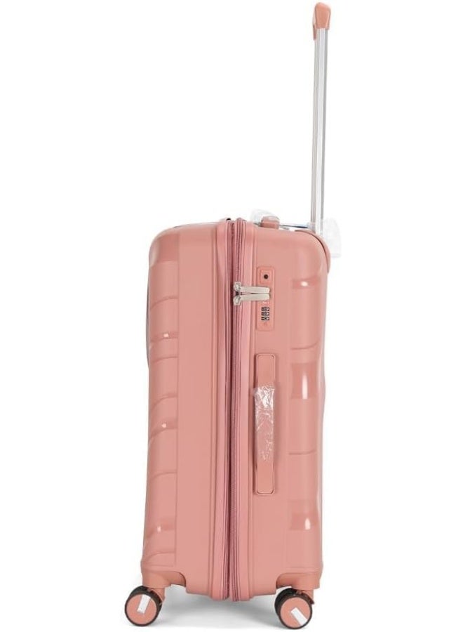 3 Piece Pink Hardshell Luggage Set, Lightweight Travel Suitcase Collection with 360 Silent Wheels & Lock - Image 4