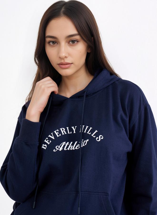 Styli Navy Blue Beverly Hills Athletics Hoodie - Image 4