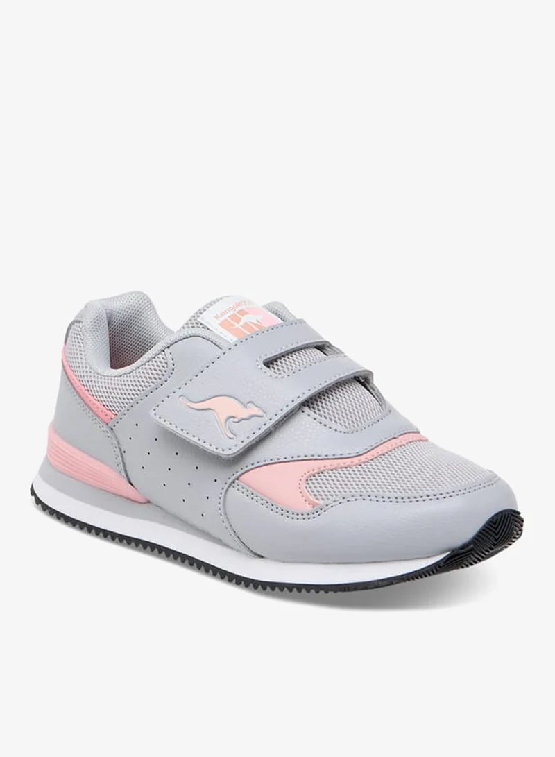 kangaROOS Girls' Panelled Sports Shoes with Hook and Loop Closure