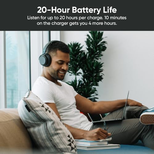WYZE Noise Cancelling Headphones and Hard Case for Travel, Wireless Over The Ear Bluetooth Headphones with Active Noise Cancellation, Transparency Mode, Clear Voice Pick-up, Alexa Built-in - Image 4