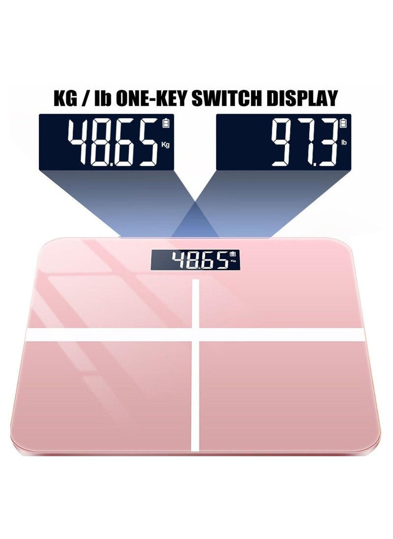 AIWANTO Digital Body Weight Scale Bathroom Weight Scale Body Scale Pink  - Image 2