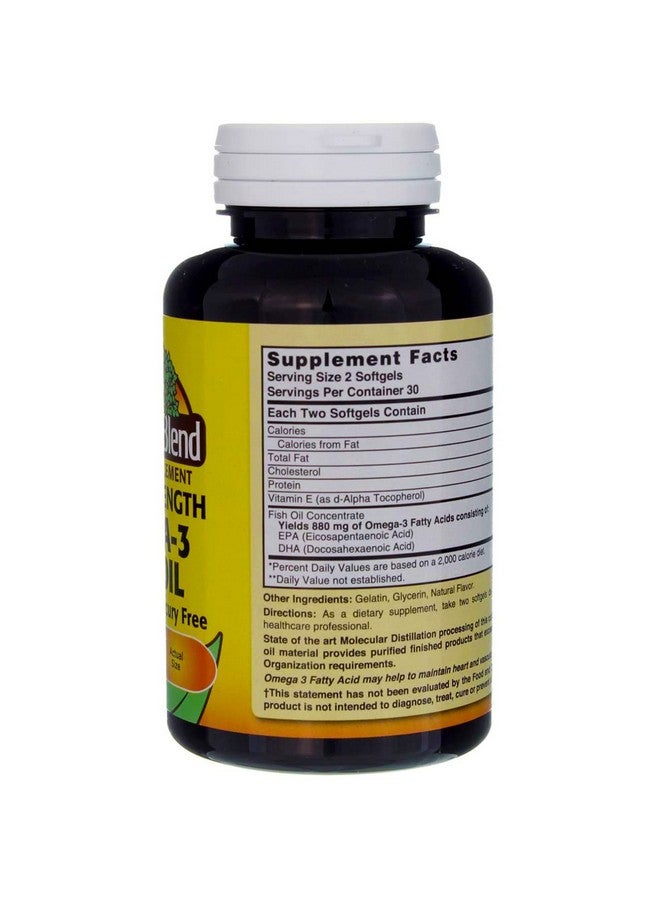 نايتشرز بليند زيت السمك من Nature's Blend 1760 مجم أوميجا 3 قوة إضافية - 60 كبسولة هلامية - Image 5
