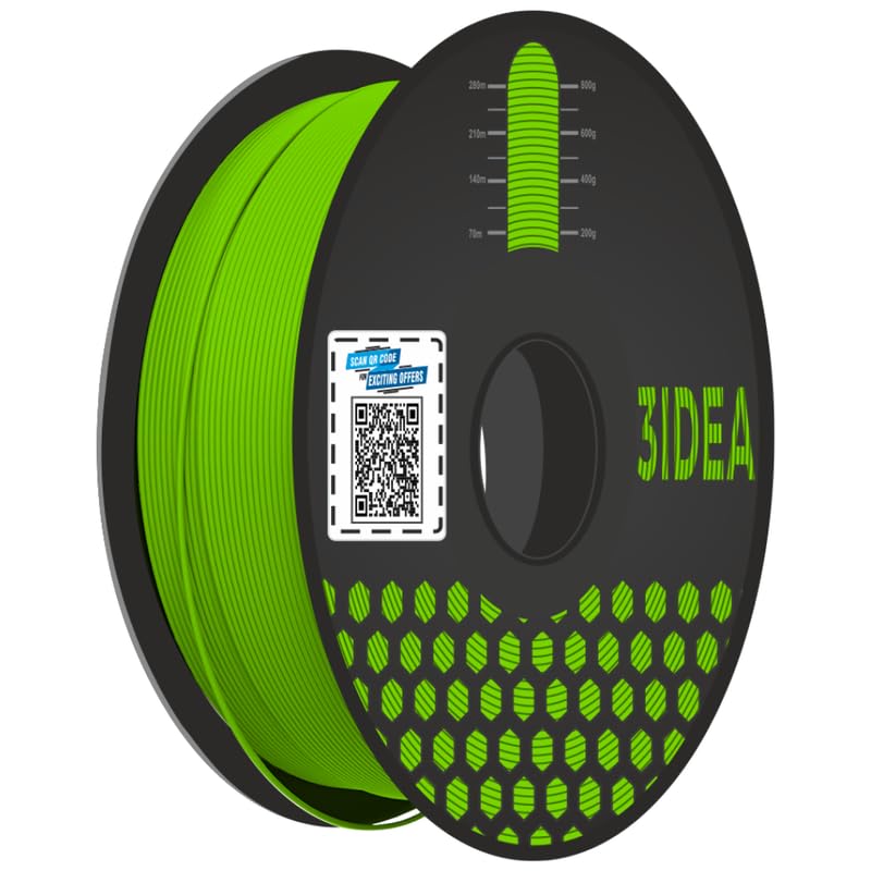 3Idea Premium PLA+ Green 3D Printer Filament 1.75mm Dimensional Accuracy +/- 0.03mm Net Weight -750 Grams - Image 2