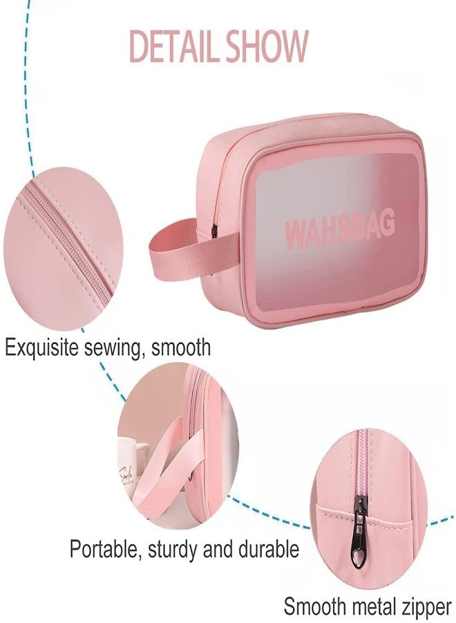 CherryBox Cosmetic Makeup Organizer Toiletry Bag Grooming Kit Portable Organizer Case Carry Water Proof Pouch for Women and Men with Zipper (Medium, Pink) - Image 4