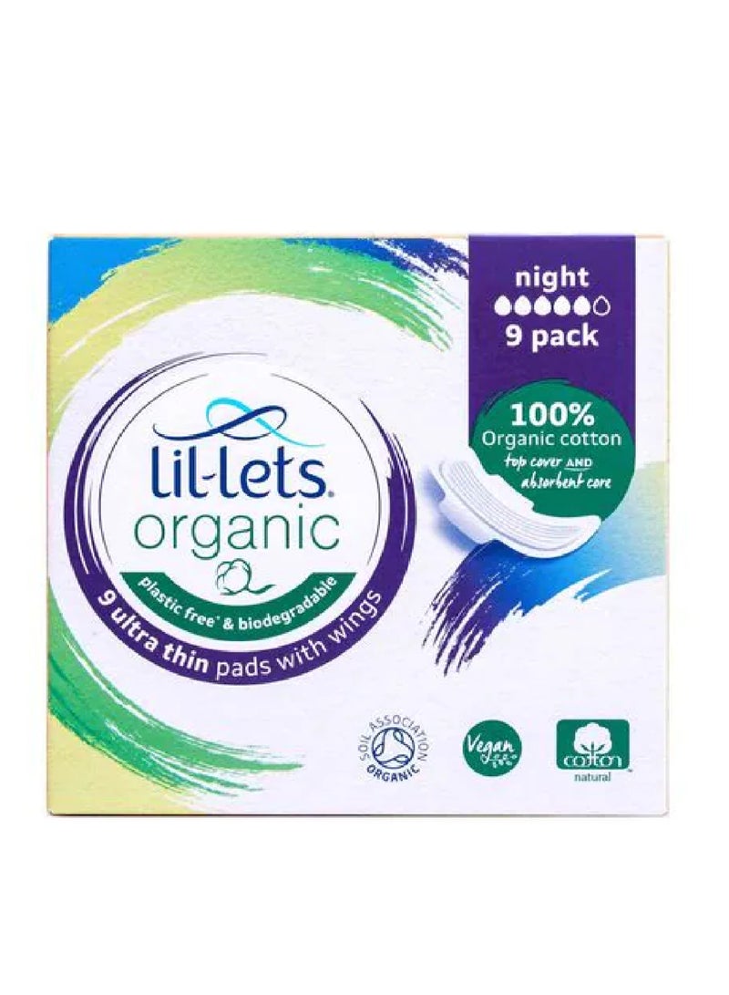 Lil-Lets LILLETS ORGANIC PADS NYT 9'S