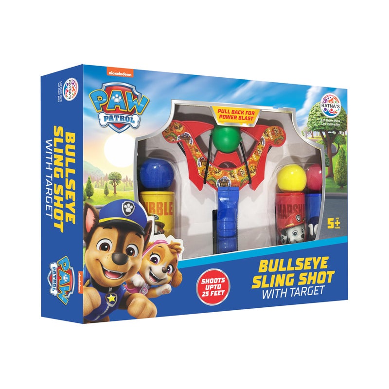 Ratna's Paw Patrol Bullseye Sling Shot with Target, Kids Shooting Game Set, 5 Colorful Balls, Catapult Gulel Power Blast Launcher Archery, Shoots Up to 25 Feet, Toy for Kids Ages 5+ Years - Image 5