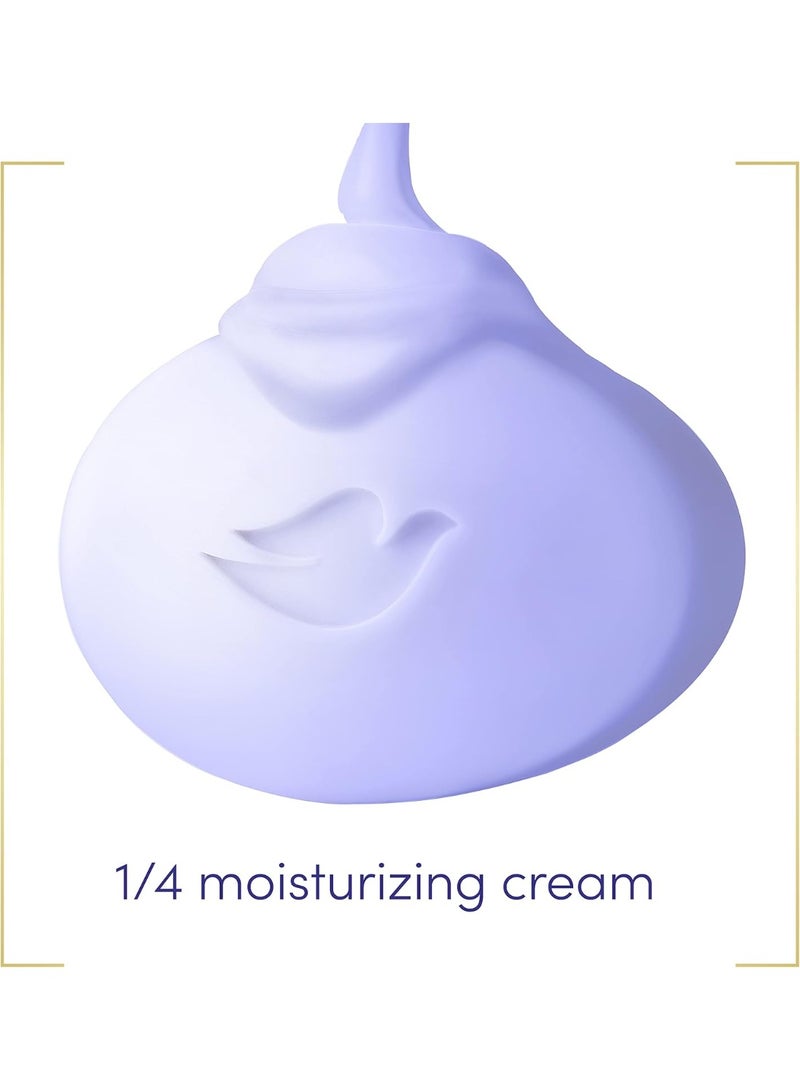 دوف صابون دوف بيوتي بار اللطيف، يرطب البشرة ويهدئها، صابون كريمي مضاد للإجهاد، صابون منظف لطيف مصنوع من ربع كريم مرطب، 360 غرام، 4 قطع - Image 3